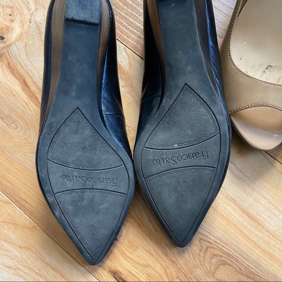 Lot Franco Sarto patent nude & black leather heels - Picture 9 of 10